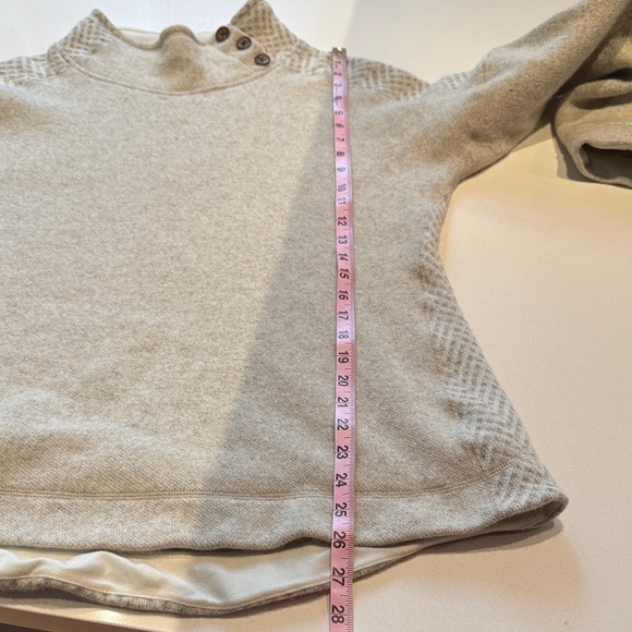 Marmot Vivian Wool Mock Neck Sweater Baselayer, Oatmeal, Size L - Picture 10 of 12